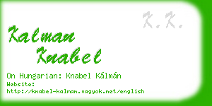 kalman knabel business card
